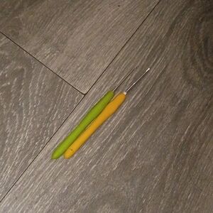 Green and Yellow Crochet Hooks